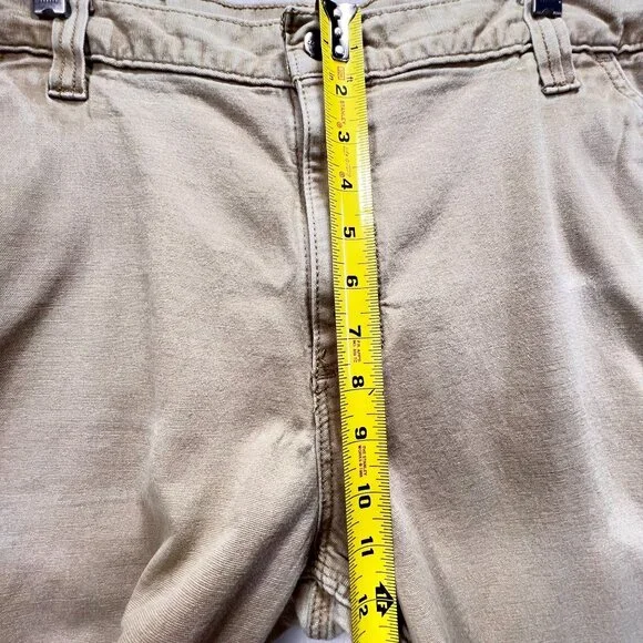 Carhartt Beige Relaxed Fit Canvas Pants Carpenter Cargo Pockets 40x30 RN 14806 - Picture 11 of 16